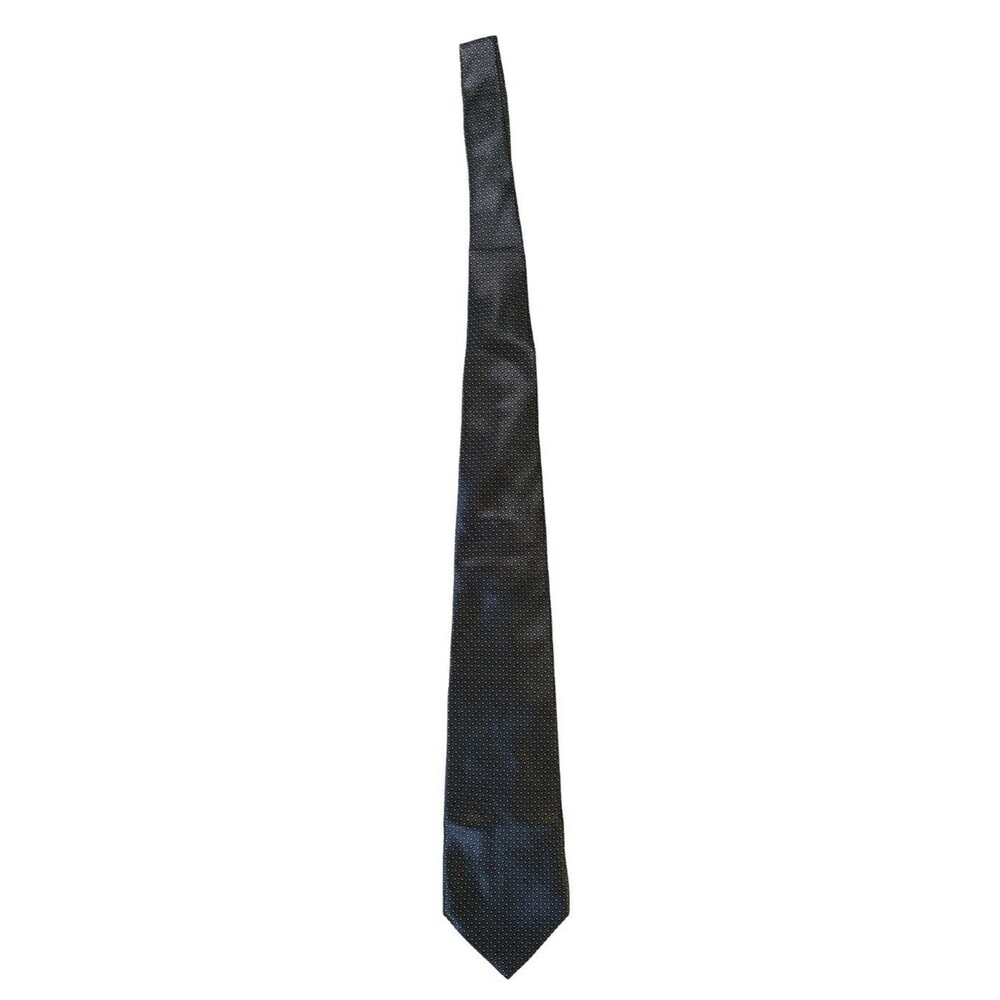 Antani Collezioni Handmade Italian 100% Silk Tie Slate Blue / Navy Geometric